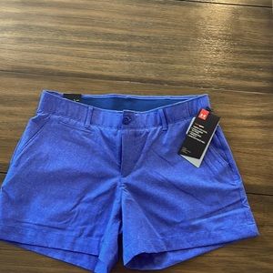 Women’s Under Armour 4” Golf Shorts. Size 6. Periwinkle. New with tags